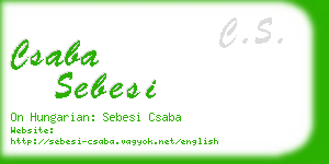 csaba sebesi business card